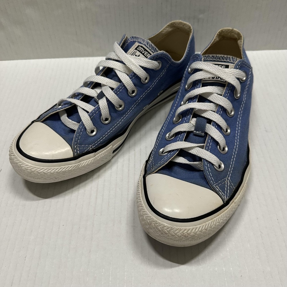 Converse Chuck Taylor All Star Low Shoes Mens 7 Blue Canvas Classic Sneakers - Picture 6 of 8